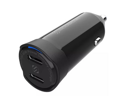 Scosche Power Volt 60W Dual USB-C Power Delivery Car Charger product photo
