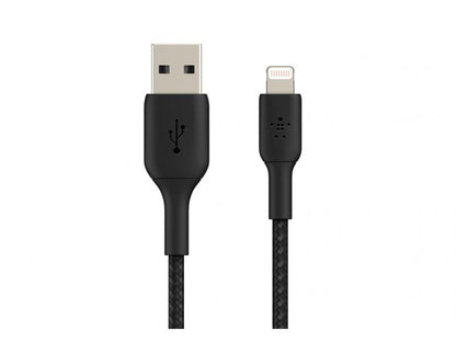 Belkin BoostCharge 15cm Braided Lightning to USB-A Cable - Black product photo