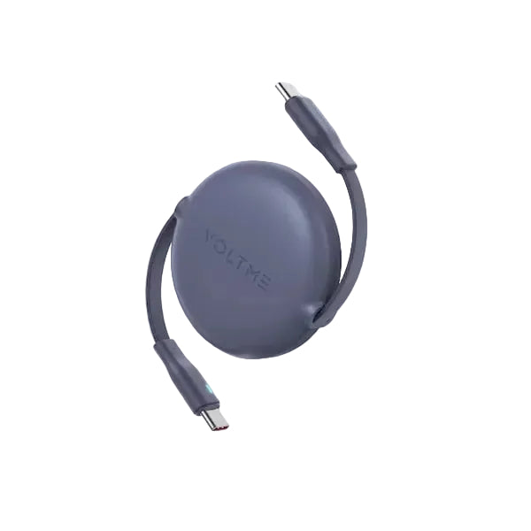Voltme Powerlink YoYo Retractable Type-C to Type-C Cable - 60W PD 1M - Navy Blue