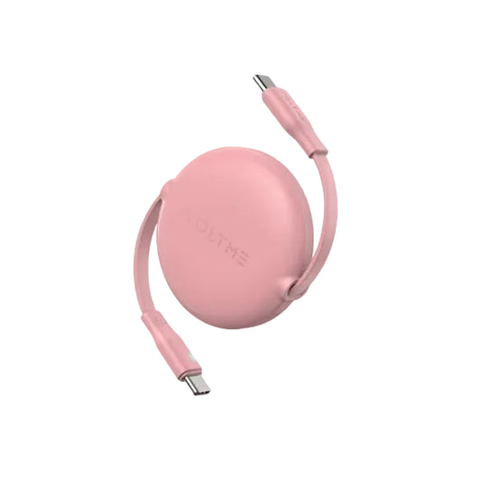 Voltme Powerlink YoYo Retractable Type-C to Type-C Cable - 60W PD 1M - Pink