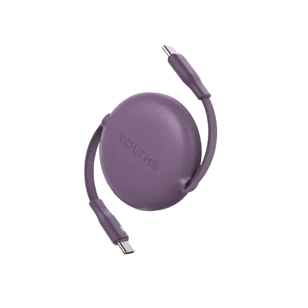 Voltme Powerlink YoYo Retractable Type-C to Type-C Cable - 60W PD 1M - Purple