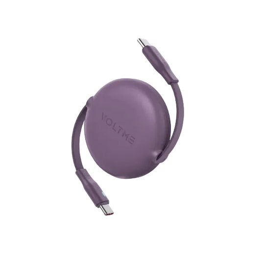 Voltme Powerlink YoYo Retractable Type-C to Type-C Cable - 60W PD 1M - Purple