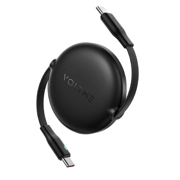 Voltme Powerlink YoYo Retractable Type-C to Type-C Cable - 100W PD 1M - Black