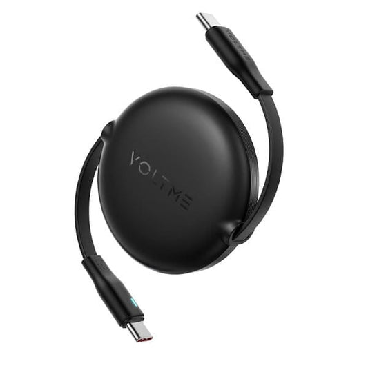 Voltme Powerlink YoYo Retractable Type-C to Type-C Cable - 100W PD 1M - Black