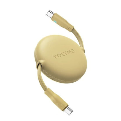 Voltme Powerlink YoYo Cable 5A 1 0M Retractable Type C to Type C -Yellow product photo