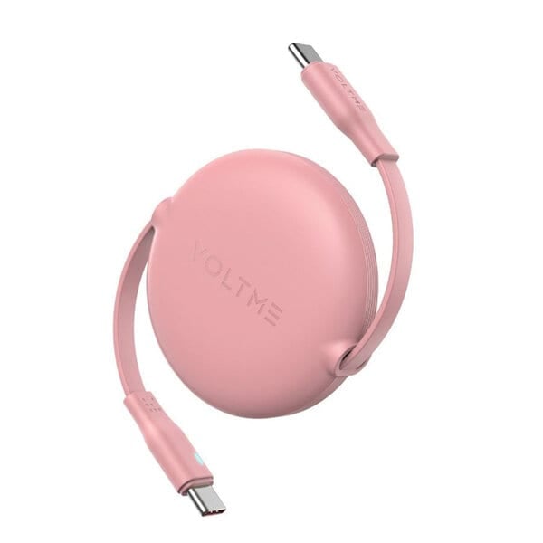 Voltme Powerlink YoYo Cable 5A 1 0M Retractable Type C to Type C -Pink product photo
