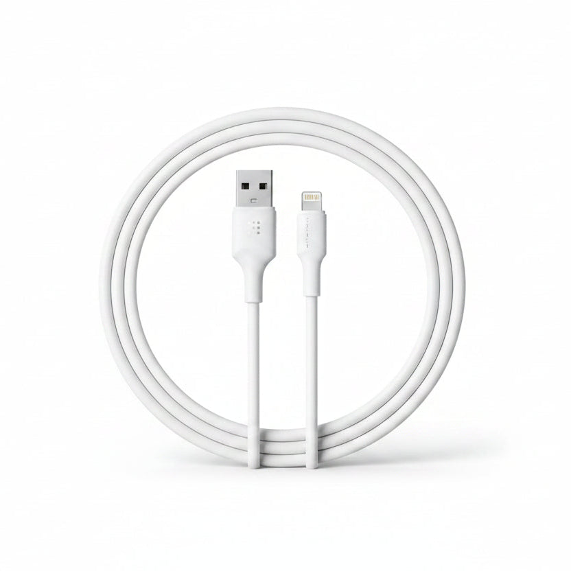 Voltme Powerlink EDC Series USB A to Lightning Cable - 12W Fast Charging 3M - White