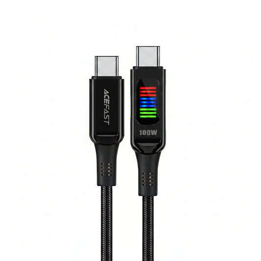 Acefast C7-03 USB-C 100W 1 2m cable with display - black