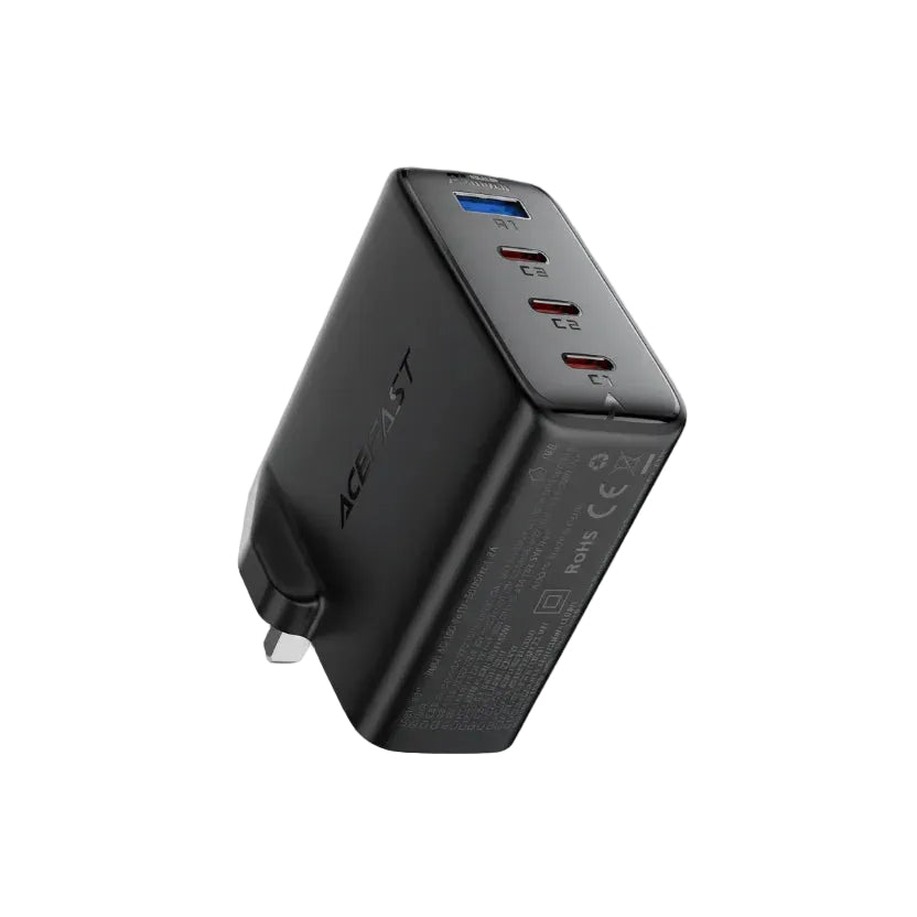 Acefast A97 PD100W GaN 3*USB-C+USB-A charger UK black