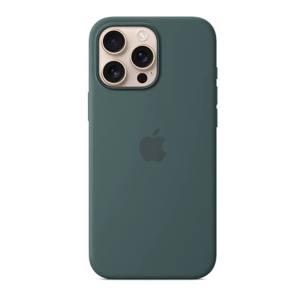 iPhone 16 Pro Silicone Case with MagSafe- Lake Green