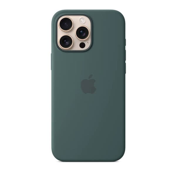 iPhone 16 Pro Max Silicone Case with MagSafe- Lake Green