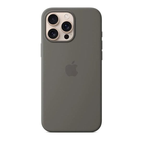 iPhone 16 Pro Silicone Case with MagSafe- Stone Gray