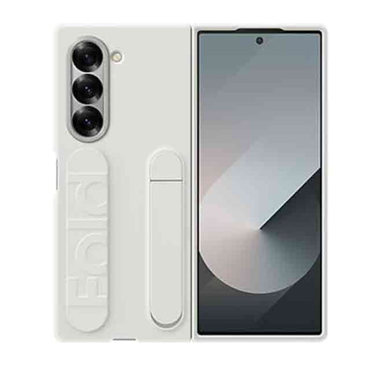 Samsung White Silicone Grip Case with Stand - for Samsung Galaxy Z Fold 6 product photo