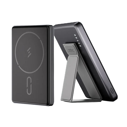 Brave Ultra Slim 10000mAh Magnetic Wireless Power Bank 15W Stand MagSafe product photo