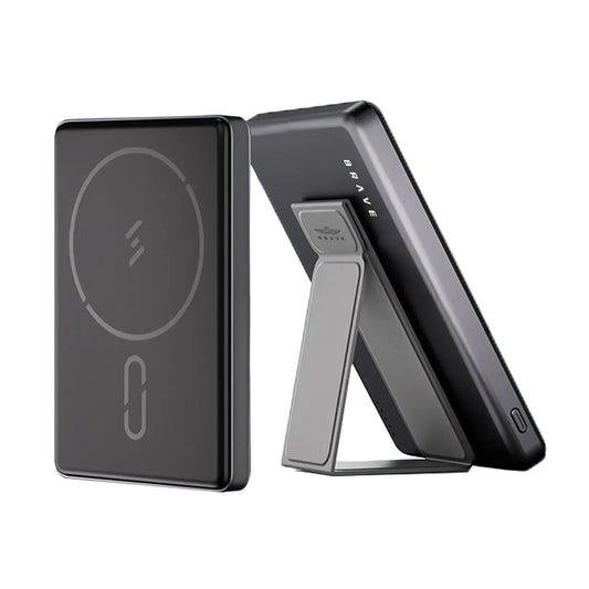 Brave Ultra Slim 10000mAh Magnetic Wireless Power Bank 15W Stand MagSafe product photo