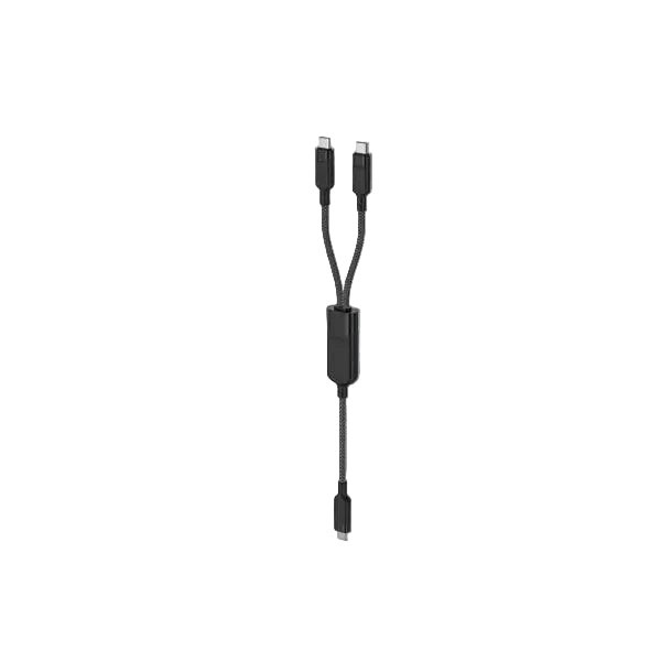 Acefast C5 USB-C - USB-C 2in1 100W 480Mb s cable - black product photo