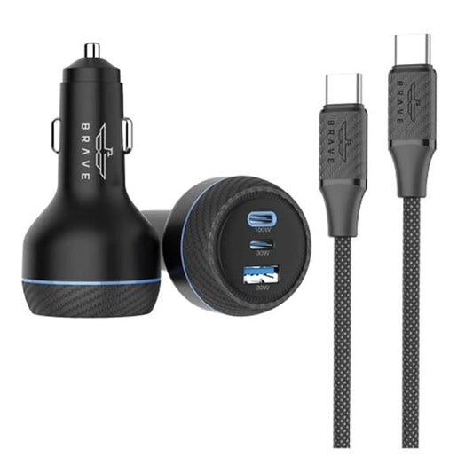 Brave Car Charger 3 Port 160W -Black product photo