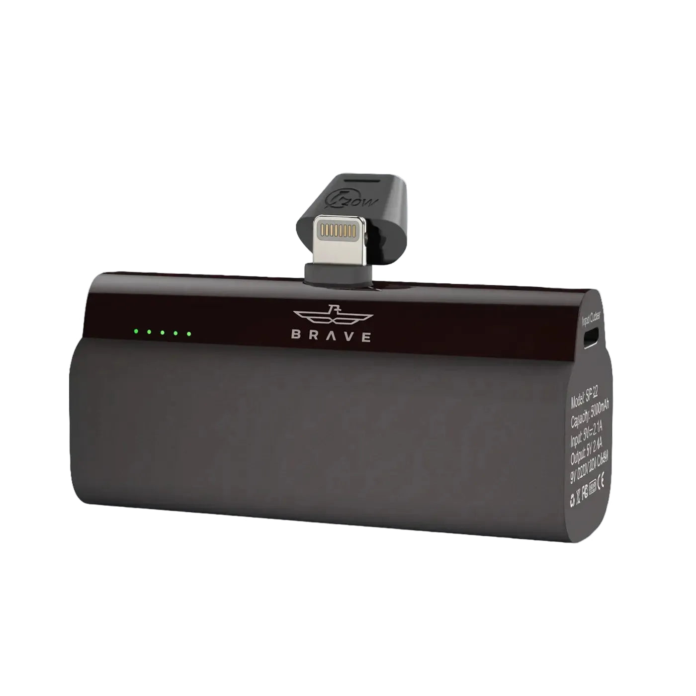 Brave Power Bank Plug On-L 5000mAh +20w Lightning PD Output product photo