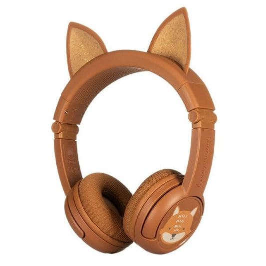 BuddyPhones PlayEars Plus Headphones with Microphone- Fox product photo