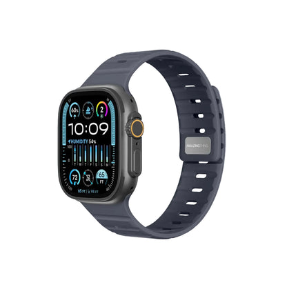 AmazingThing Apple Watch Strap 49 46 45 SilqLock-Gray Black product photo