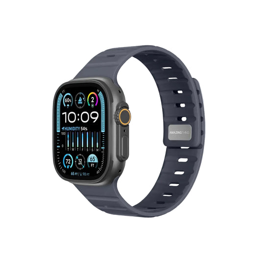 AmazingThing Apple Watch Strap 49 46 45 SilqLock-Gray Black product photo