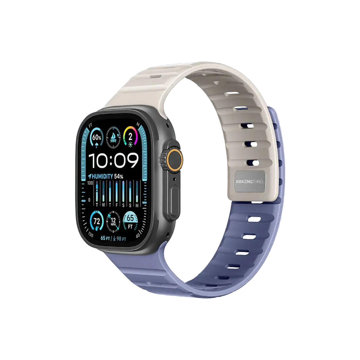 AmazingThing Apple Watch Strap 49 46 45 SilqLock-Starlight Blue product photo