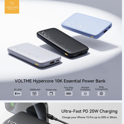 Voltme Hypercore 10K Essential- Blue power bank product image