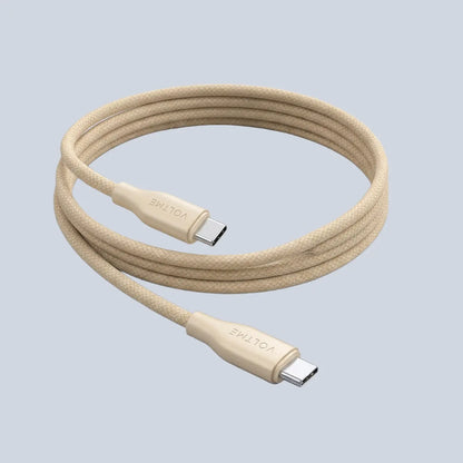 Voltme USB-C to USB-C PowerLink RUGG Fast Charge Cable 3A 60W -Beige product photo