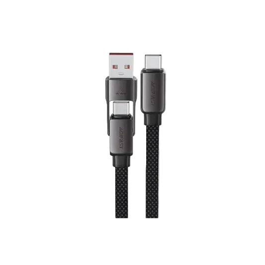 Acefast C13-005 60W 2-in-1 USB Type-C to Type-C Braided Charging Cable-0 2M product photo
