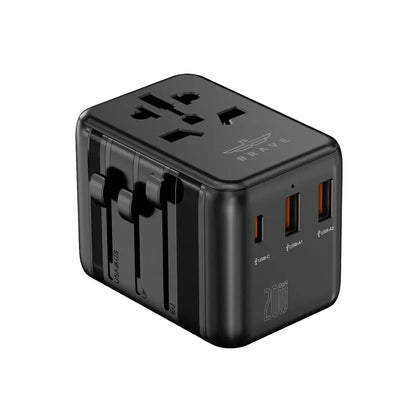 Brave 20W Fast Travel Charger GAN 3 Port + AC Adapter product photo