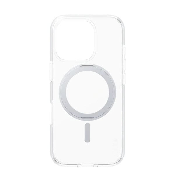 PanzerGlass iPhone 16 Pro CARE Feature Case Transparent w Silver Kickstand & product photo