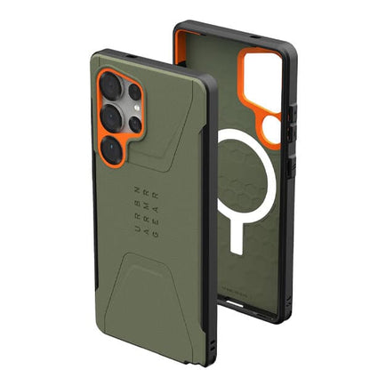 UAG Samsung Galaxy S25 Ultra Case 6 8" Civilian-Olive Dab Orange product photo