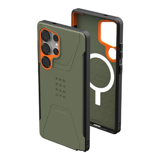 UAG Samsung Galaxy S25 Ultra Case 6 8" Civilian-Olive Dab Orange product photo