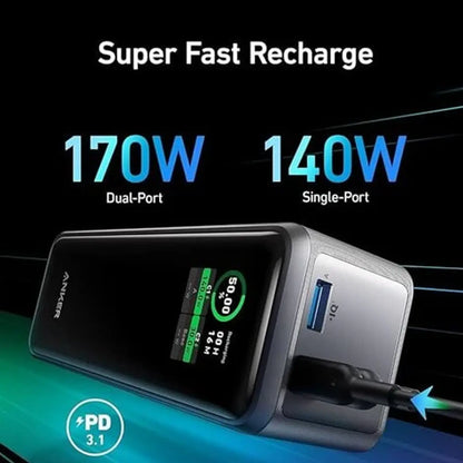 Anker Prime Power Bank 27 650mAh Charger for Travel product photo