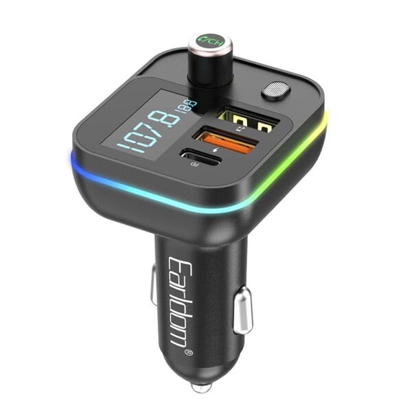 Earldom FM Transmitter ET-M87 Bluetooth USB Type-C PD 3 1A Black product photo