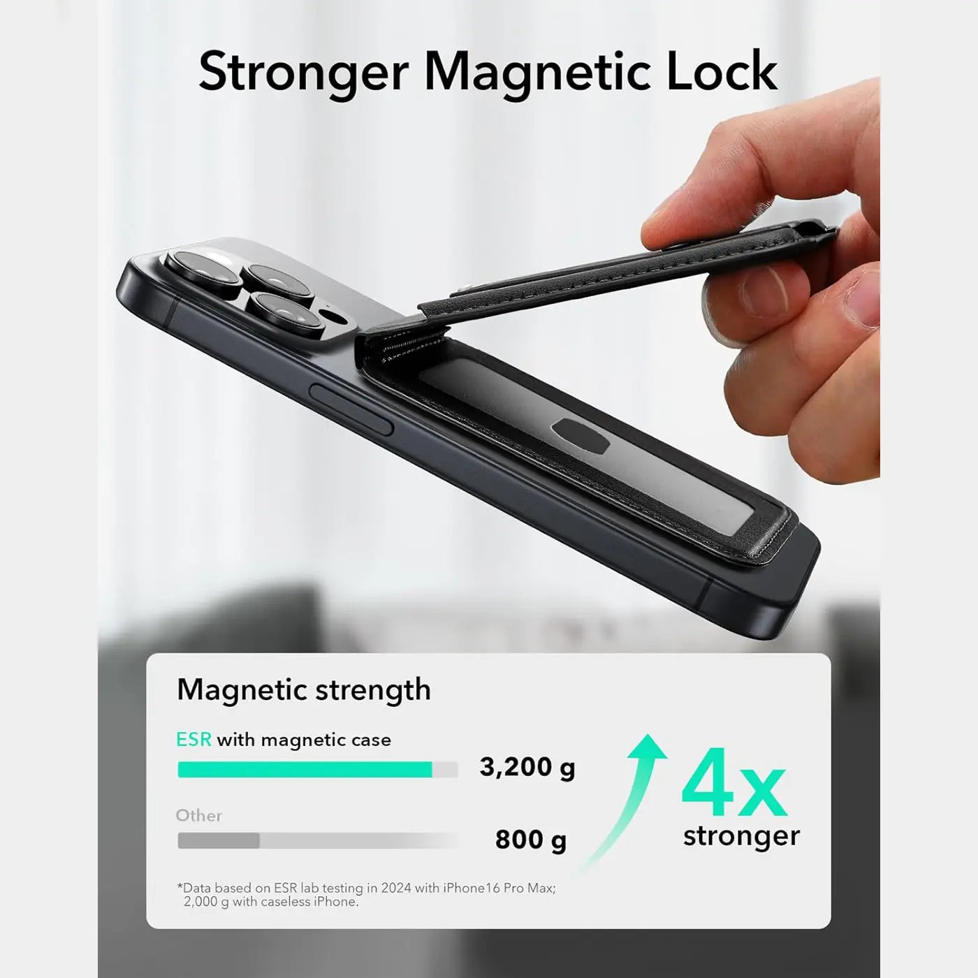 ESR Magsafe Grip Wallet Stand Halolock Black product image