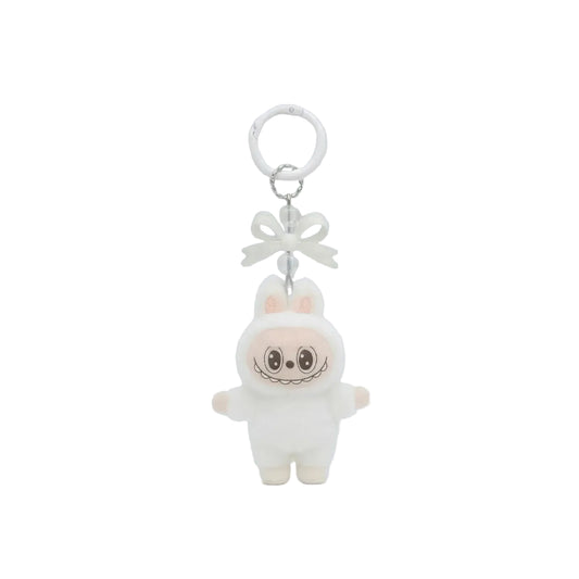 Small Labubu The Monsters Keychain-White