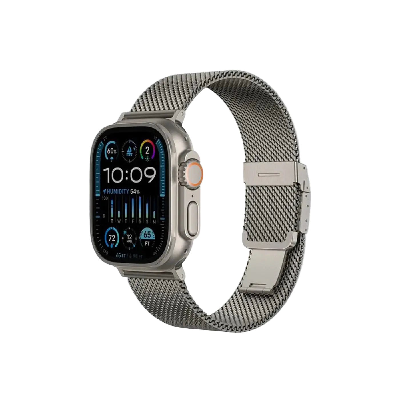 AmazingThing Apple Watch Strap 46m Titan Metal Band-Silver product photo