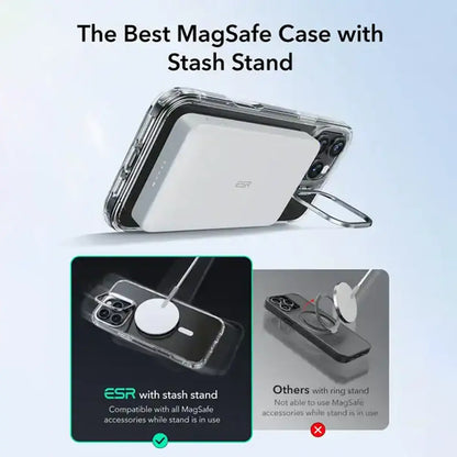 ESR iPhone 16 Pro Max Classic Hybrid Stash Stand Case -Black additional product image