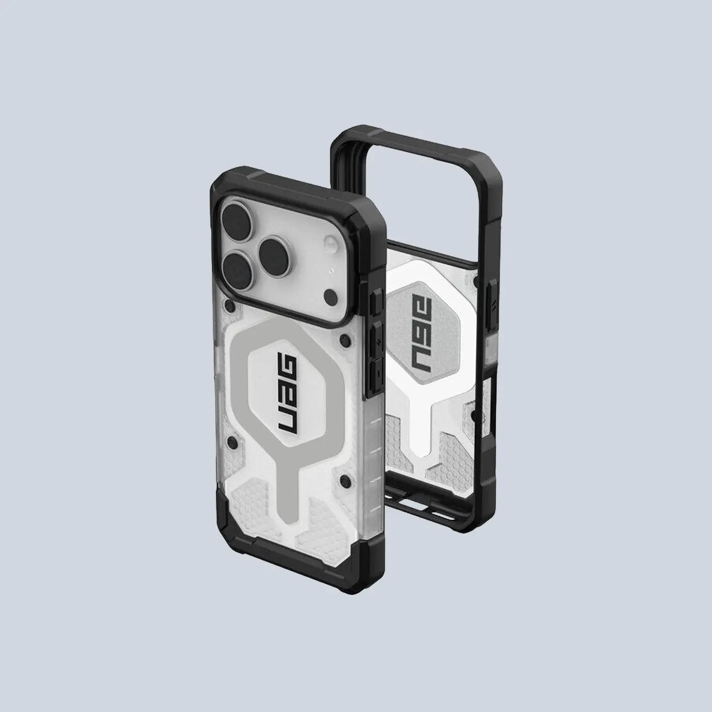 UAG iPhone 17 Pro Max Case Pathfinder Clear Ice Silver product photo