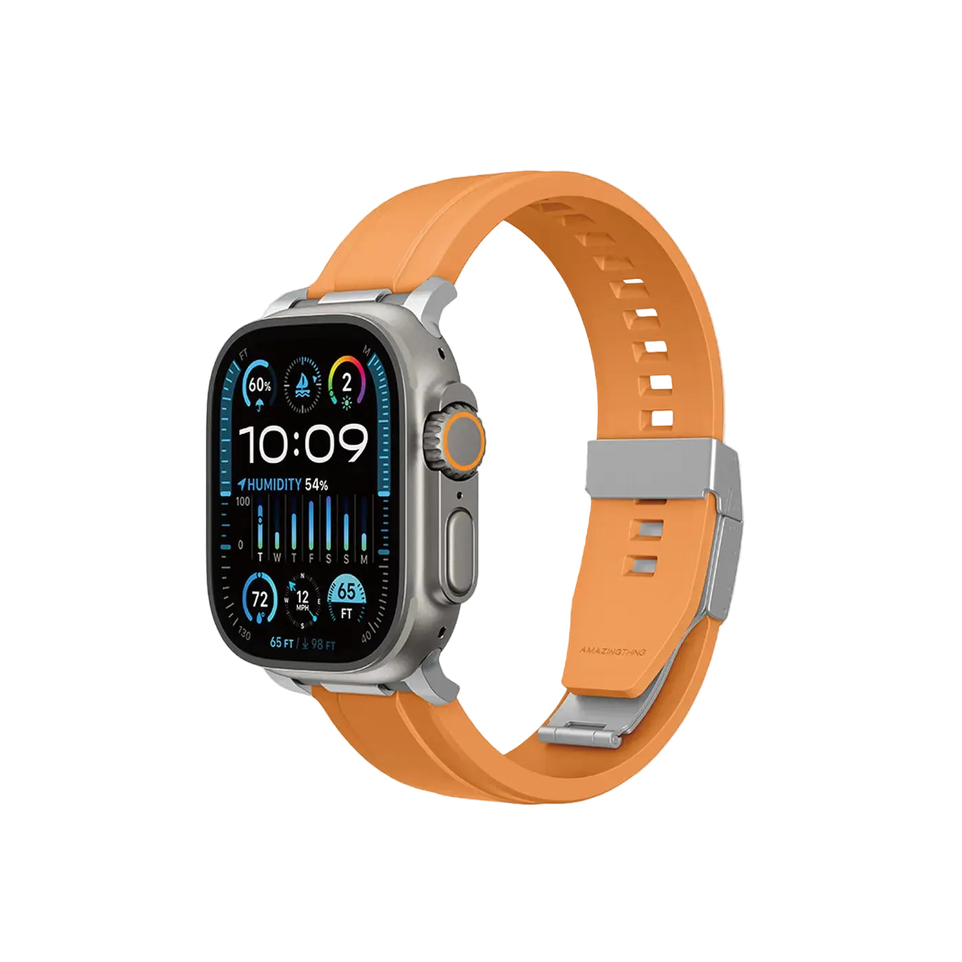 AmazingThing Apple Watch Series 10 Titan Chrono Strap -Orange product photo