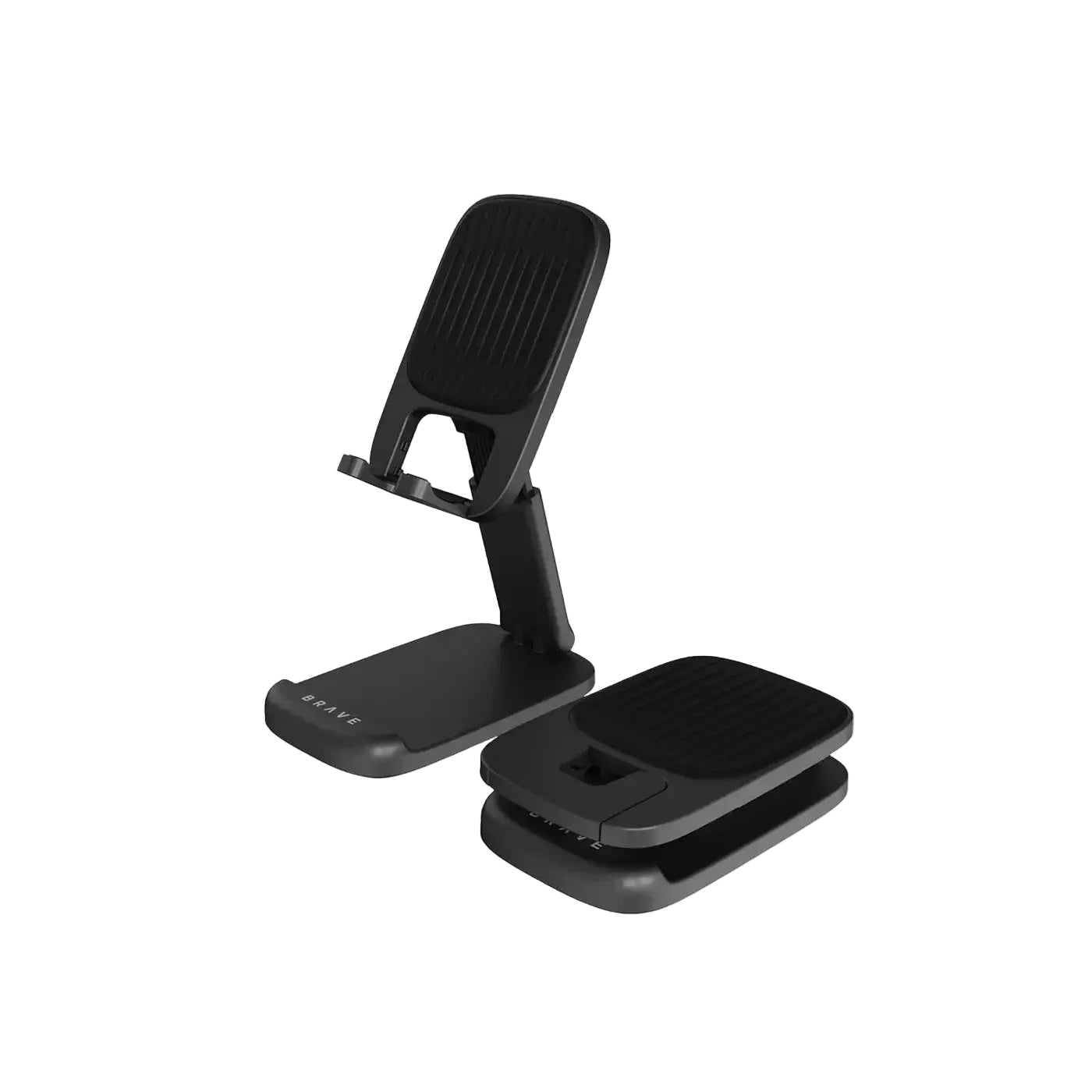 BRAVE 2-in-1 Foldable Adjustable Phone & Tablet Stand for Desk - Black product photo