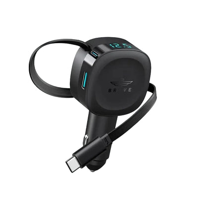 Brave 60W Dual Port Car Charger with TYPE-C CABLE product photo
