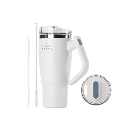 Brave Temp Guard Vacuum Insulated Travel Mug 950ml - White product photo