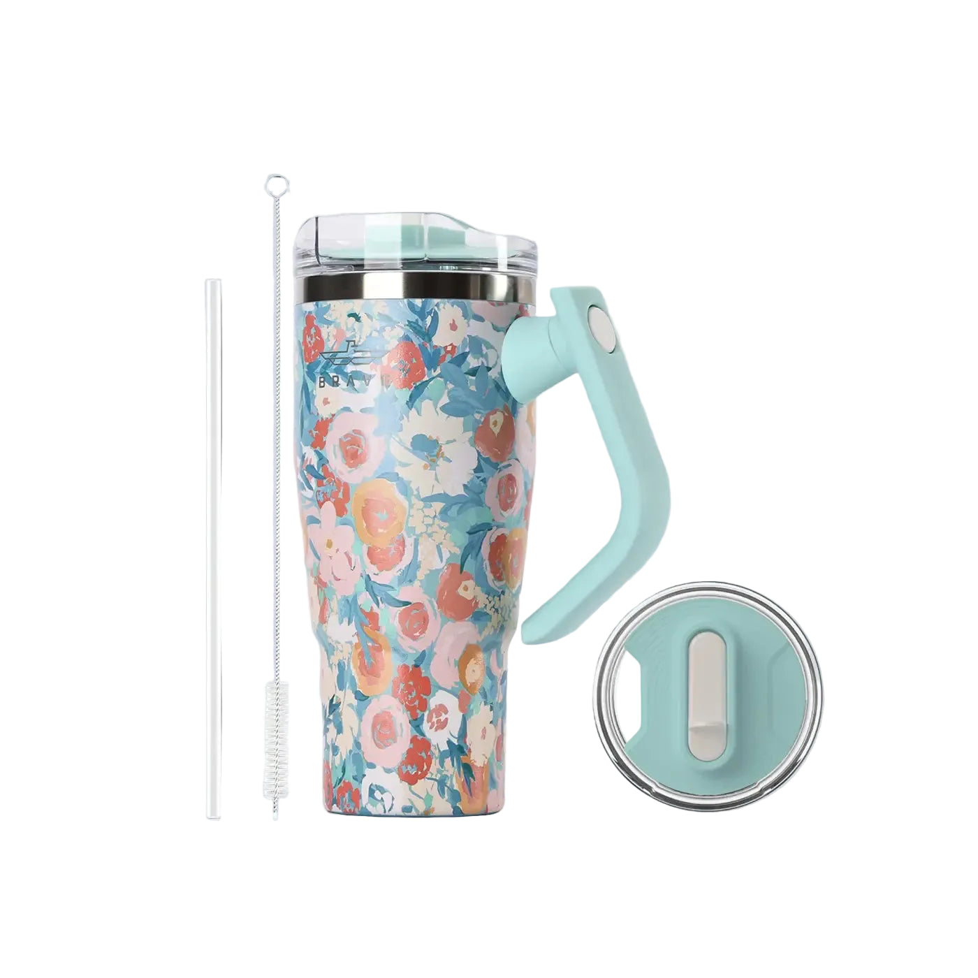 Brave Temp Guard Vacuum Insulated Travel Mug 950ml - Green Rose product photo