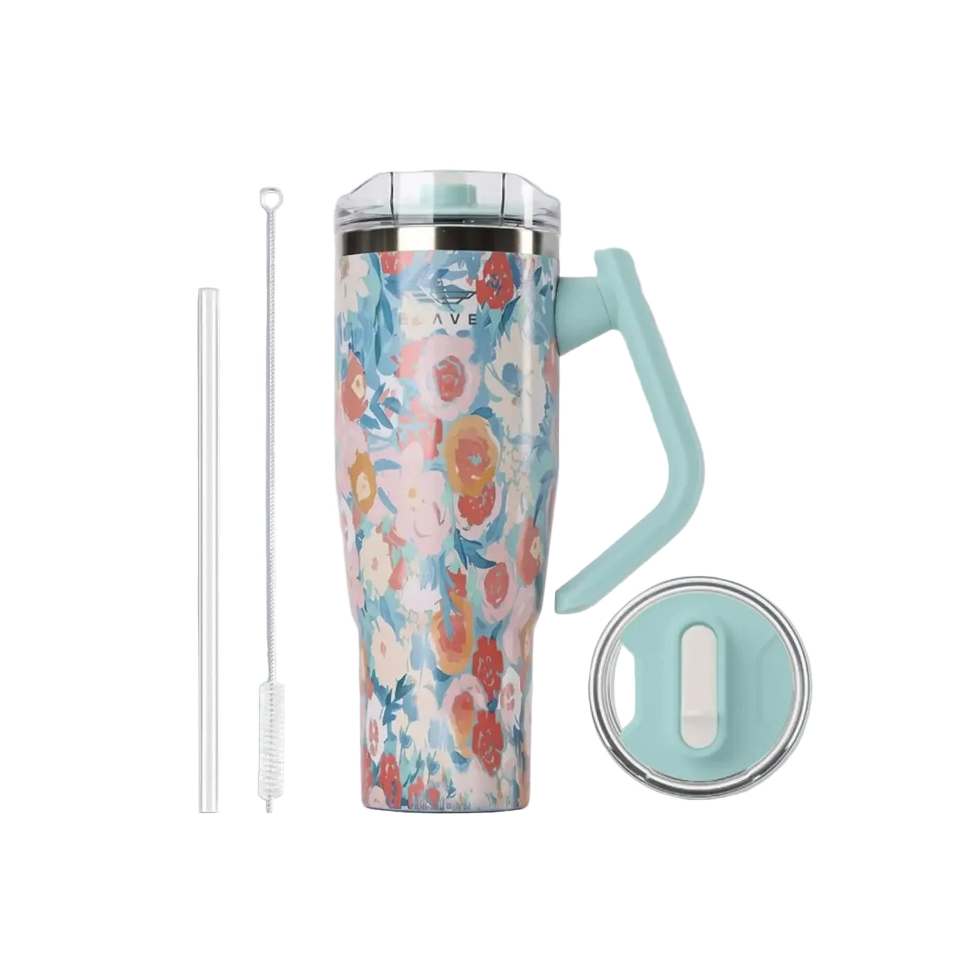Brave Temp Guard Vacuum Insulated Travel Mug 1200ml - Green Rose product photo