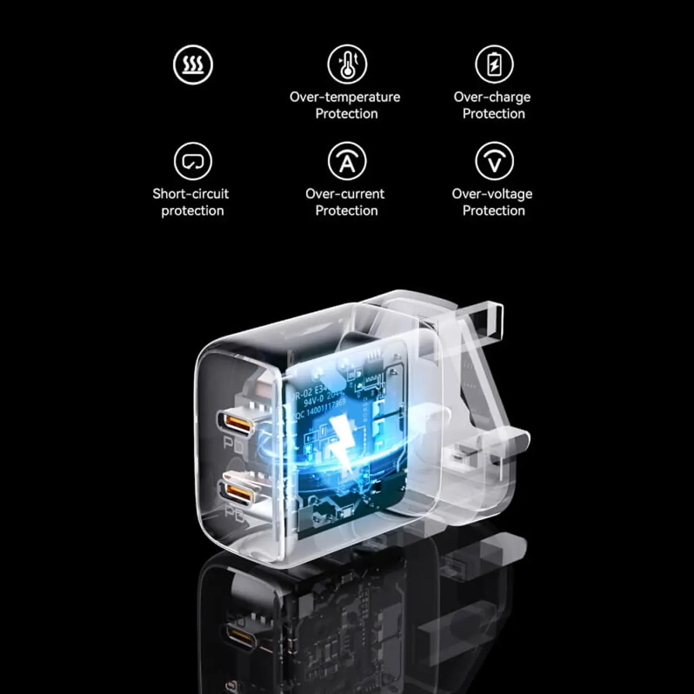 Voltme Revo 20 Duo Lite Wall Charger 20W Black additional product image