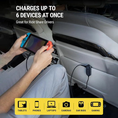 Scosche PowerVolt 100W Travel Car Charging Hub 6 Port product image
