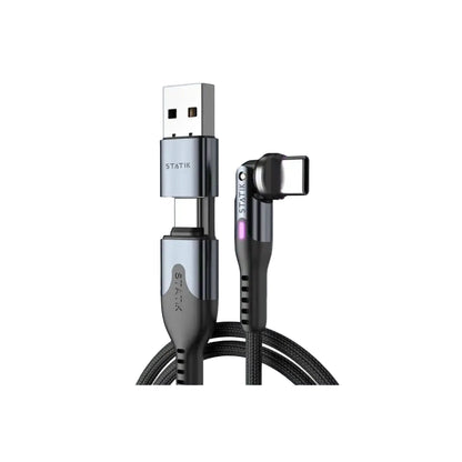 Statik PowerPivot Pro 100W USB-C to USB-C Charge Cable 1 8m - Black product photo