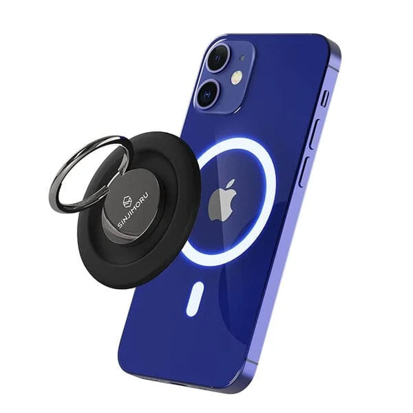 Sinjimoru M- Ringo Magnetic Phone Ring Holder Metallic - Black product photo